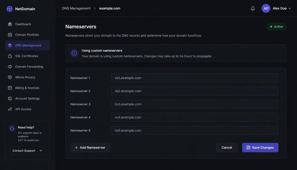 Migrating a WordPress Site to Hostinger: What Actually Breaks During DNS Propagation? 4 A user interface mockup showing DNS zone management in a hosting panel